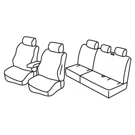 Set coprisedili Superior su misura per auto grigio - nero