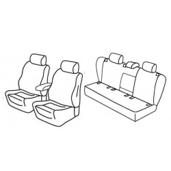 Set coprisedili Superior su misura per auto nero - rosso