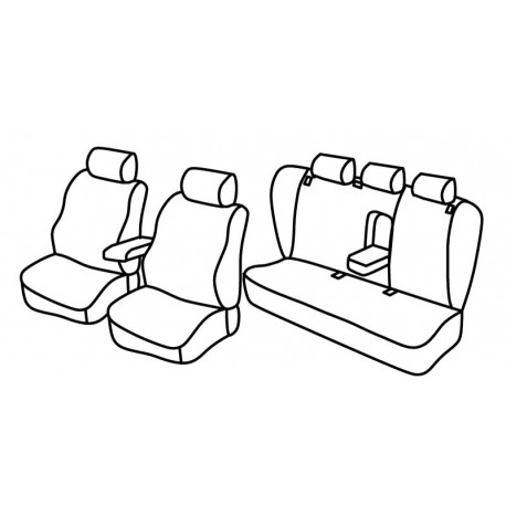 Set coprisedili Superior su misura per auto nero - grigio