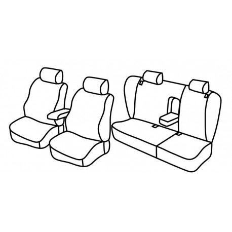 Set coprisedili Superior su misura per auto grigio - nero