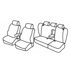 Set coprisedili Superior su misura per auto nero - rosso