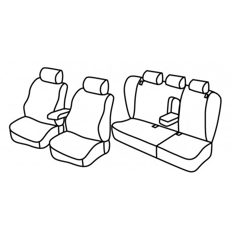 Set coprisedili Superior su misura per auto nero - rosso