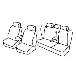 Set coprisedili Superior su misura per auto nero - rosso