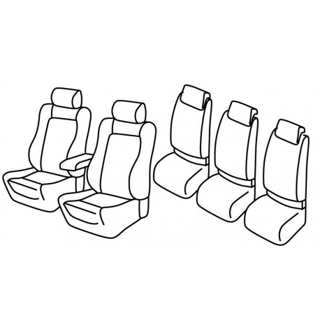 Set coprisedili Superior su misura per auto nero - grigio