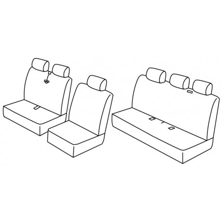 Set coprisedili Superior su misura per auto nero - blu