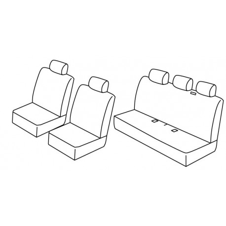 Set coprisedili Superior su misura per auto grigio - nero