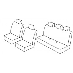 Set coprisedili Superior su misura per auto nero - blu