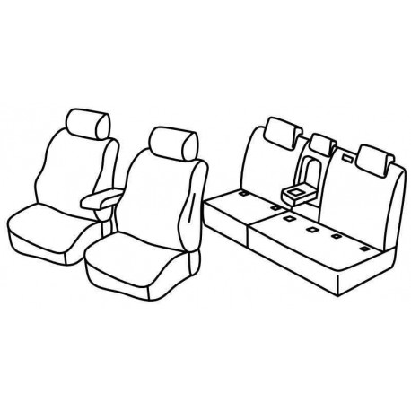 Set coprisedili Superior su misura per auto grigio - nero