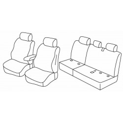 Set coprisedili Superior su misura per auto nero - blu