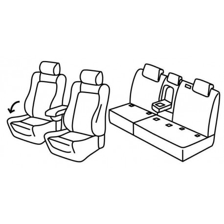 Set coprisedili Superior nero - rosso