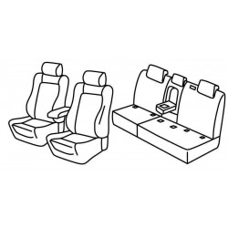 Set coprisedili Superior nero - rosso