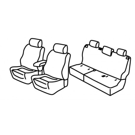 Set coprisedili Superior nero - rosso