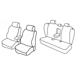 Set coprisedili Superior su misura per auto nero - grigio