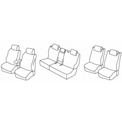 Set coprisedili Superior su misura per auto nero - rosso