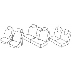 Set coprisedili Superior su misura per auto nero - grigio