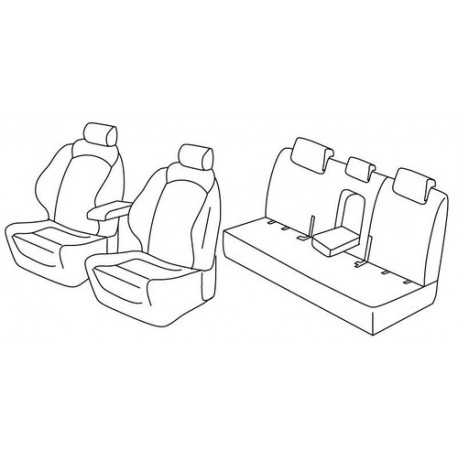 Set coprisedili Superior su misura per auto nero - blu