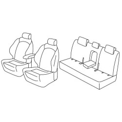 Set coprisedili Superior su misura per auto nero - rosso