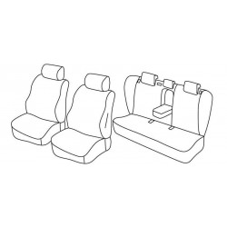 Set coprisedili Superior su misura per auto grigio - nero