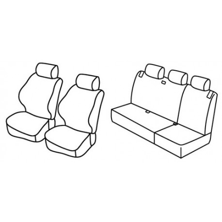 Set coprisedili Superior su misura per auto nero - grigio