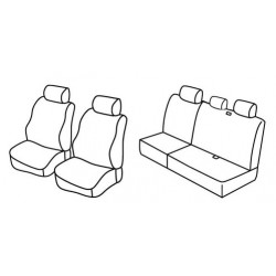 Set coprisedili Superior su misura per auto nero - blu