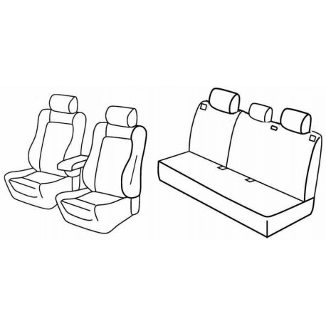 Set coprisedili Superior su misura per auto nero - blu