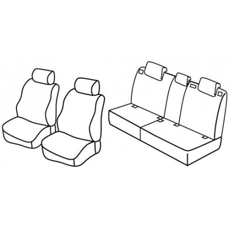Set coprisedili Superior su misura per auto nero - grigio