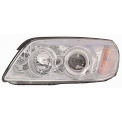 Faro proiettore H7 + H1 con motorino parabola cromata guida - sx