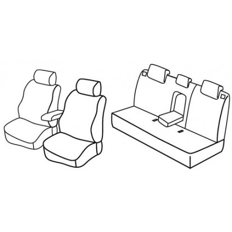 Set coprisedili Superior su misura per auto nero - rosso
