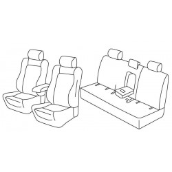 Set coprisedili Superior su misura per auto nero - blu