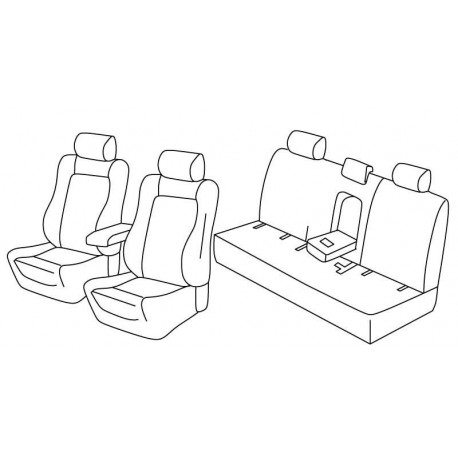 Set coprisedili Superior su misura per auto nero - grigio