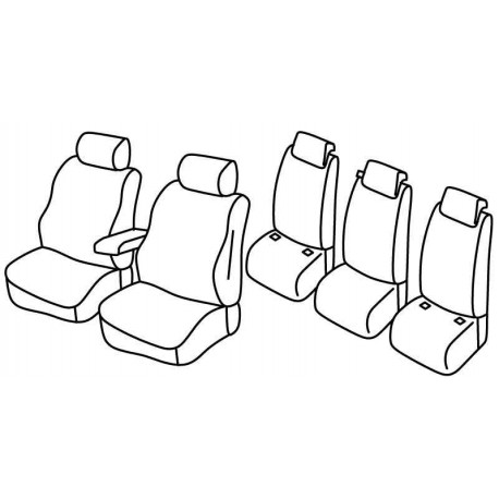 Set coprisedili Superior grigio - nero