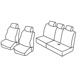 Set coprisedili Superior su misura per auto grigio - nero