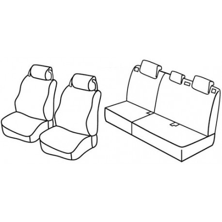 Set coprisedili Superior su misura per auto nero - blu