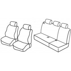 Set coprisedili Superior su misura per auto nero - rosso