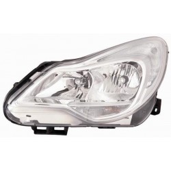 Faro proiettore H7 + H1 con motorino parabola cromata guida - sx