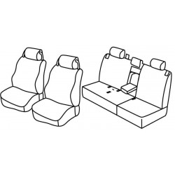 Set coprisedili Superior grigio - nero