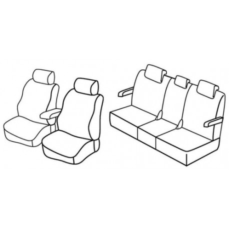 Set coprisedili Superior su misura per auto grigio - nero