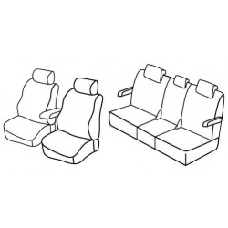 Set coprisedili Superior su misura per auto nero - rosso