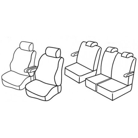 Set coprisedili Superior su misura per auto nero - grigio