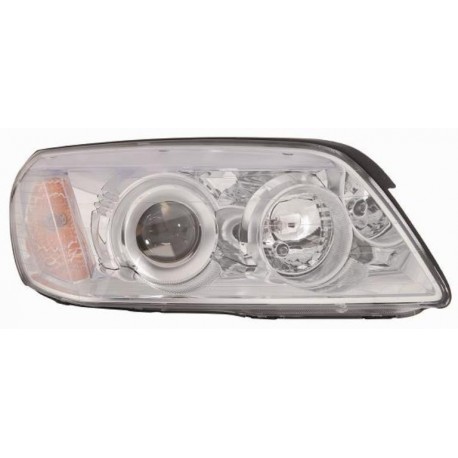 Faro proiettore H7 + H1 con motorino parabola cromata passeggero - dx