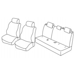 Set coprisedili Superior su misura per auto grigio - nero