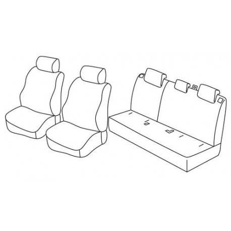 Set coprisedili Superior su misura per auto nero - grigio
