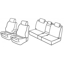 Set coprisedili Superior su misura per auto nero - grigio