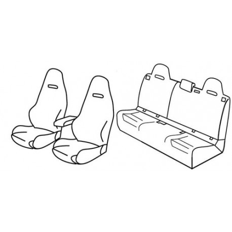 Set coprisedili Superior su misura per auto nero - grigio