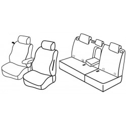 Set coprisedili Superior su misura per auto nero - blu