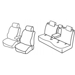 Set coprisedili Superior su misura per auto grigio - nero