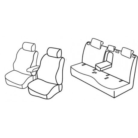 Set coprisedili Superior su misura per auto nero - grigio