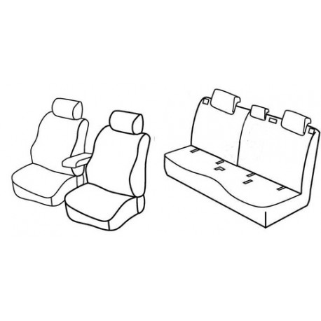 Set coprisedili Superior su misura per auto nero - blu