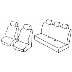 Set coprisedili Superior su misura per auto nero - blu