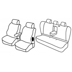 Set coprisedili Superior su misura per auto nero - rosso